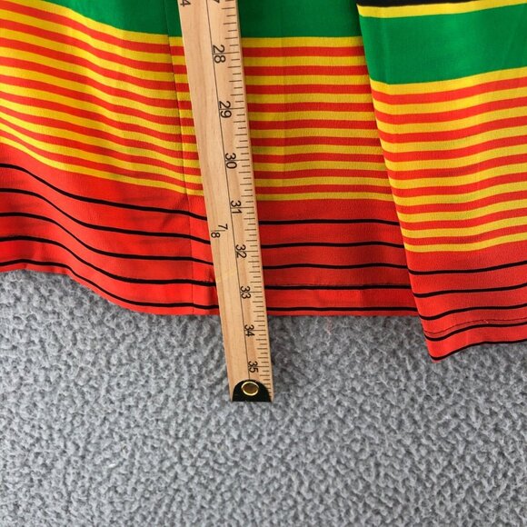 Anthropologie Plenty Tracy Reese Dress Women 4 Multi Stripe Silk Pleat Strapless - Picture 9 of 10